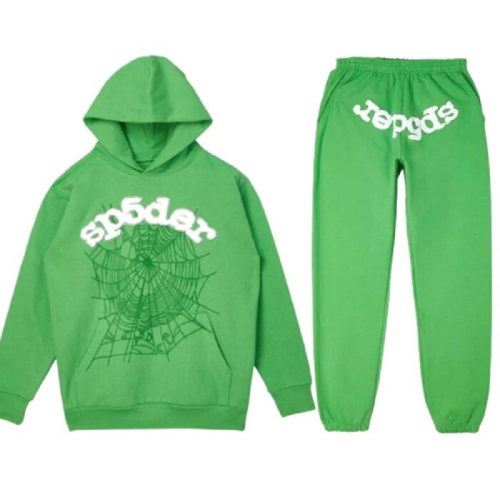 Spider Pattern Green Sp5der 555 Tracksuit