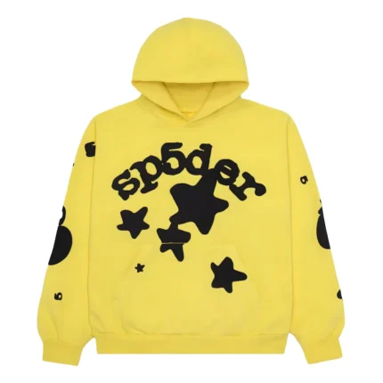 Sp5der Beluga Hoodie Yellow Gold